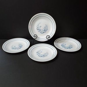 Corelle Colonial Mist Bread Plates Corning Blue Floral Dessert Appetizer Plates